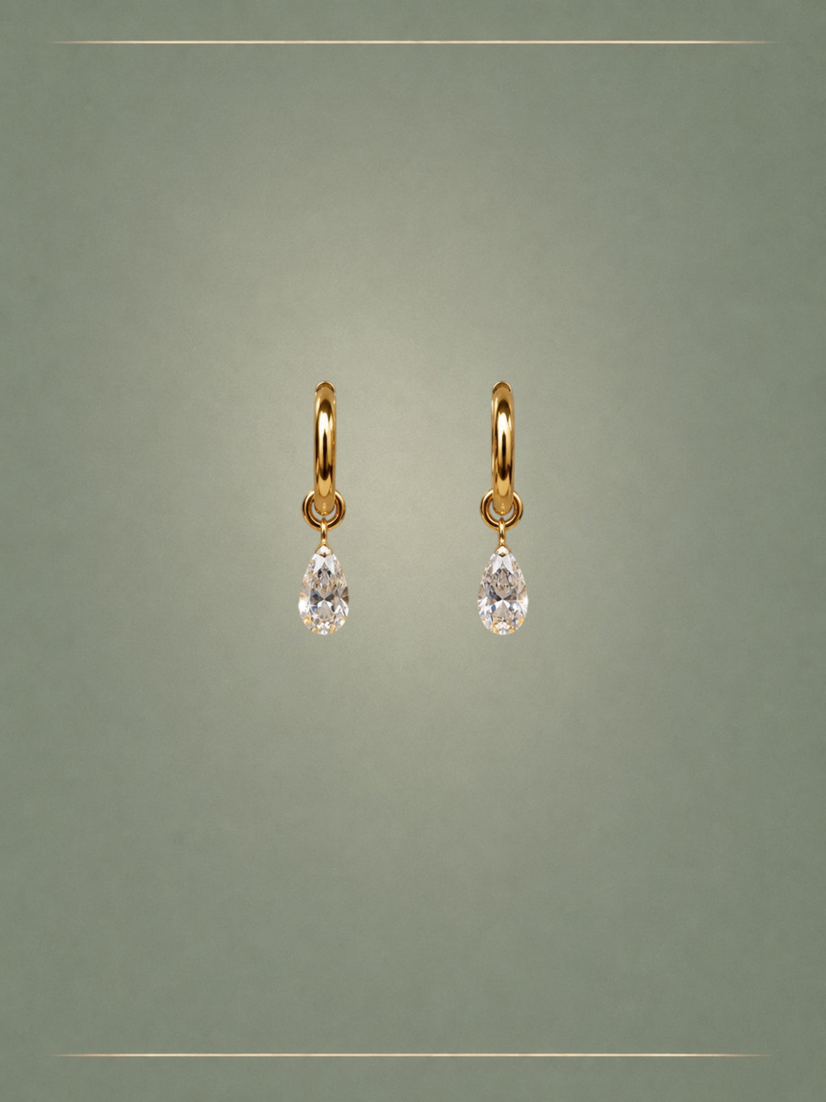 Raw Petal Diamond & Gold Drops Earrings
