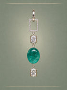 Emerald, Diamond & Gold Matrix Pendant