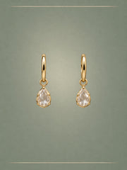 Pendulum Diamond & Gold Hoop Earrings