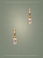 The Dewdrop Emerald Cut 1ct Diamond Earrings
