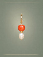 The Raw-Luxe Antique Coral & Pearl Pendant