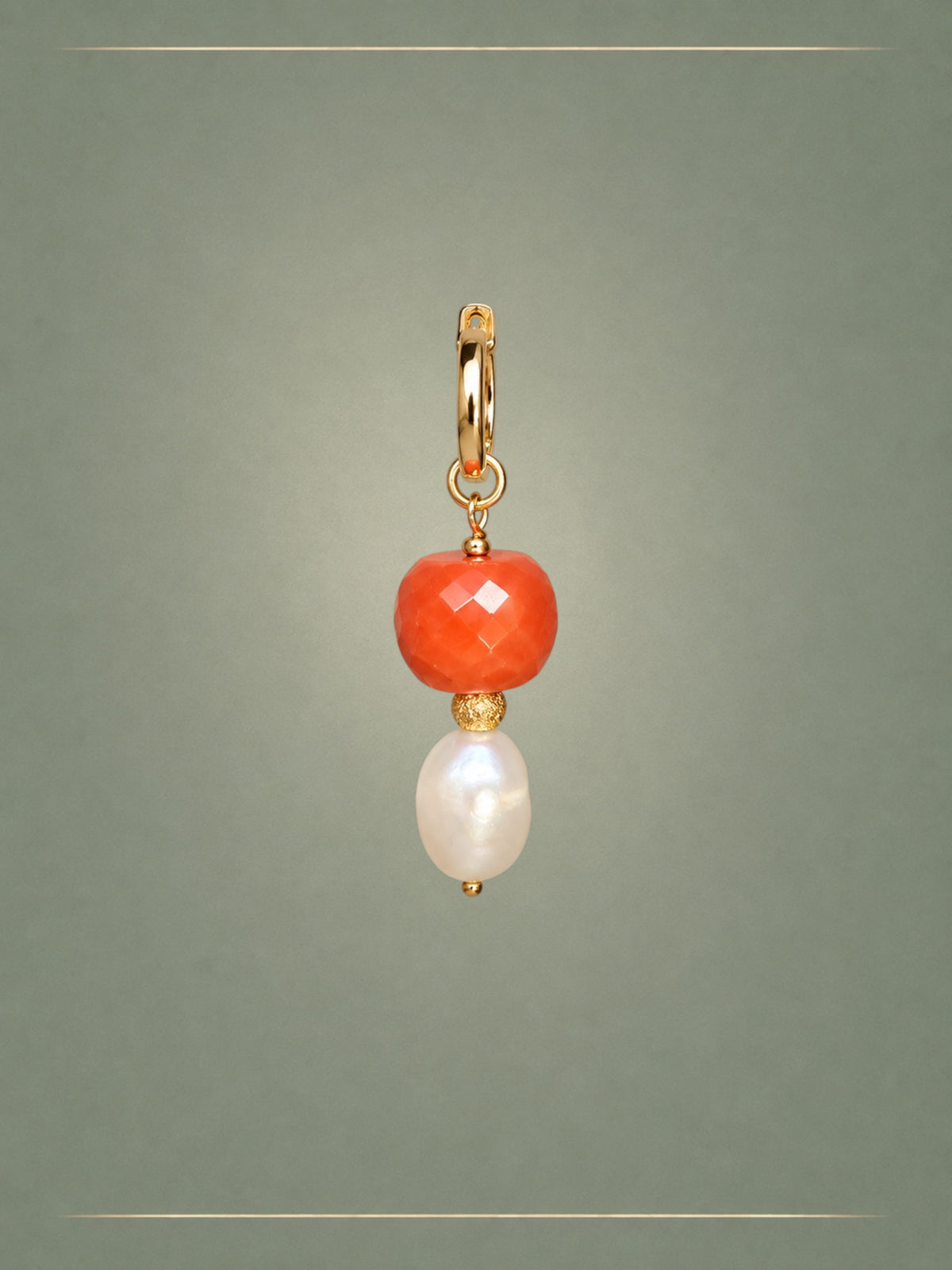 The Raw-Luxe Antique Coral & Pearl Pendant
