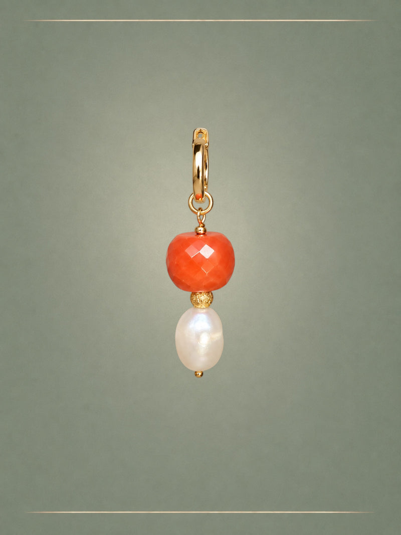 The Raw-Luxe Antique Coral & Pearl Pendant