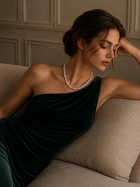 The Lustre Green Thread & Gold Eucalyptus Necklace