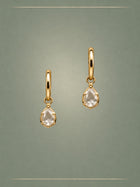 Pendulum Diamond & Gold Hoop Earrings