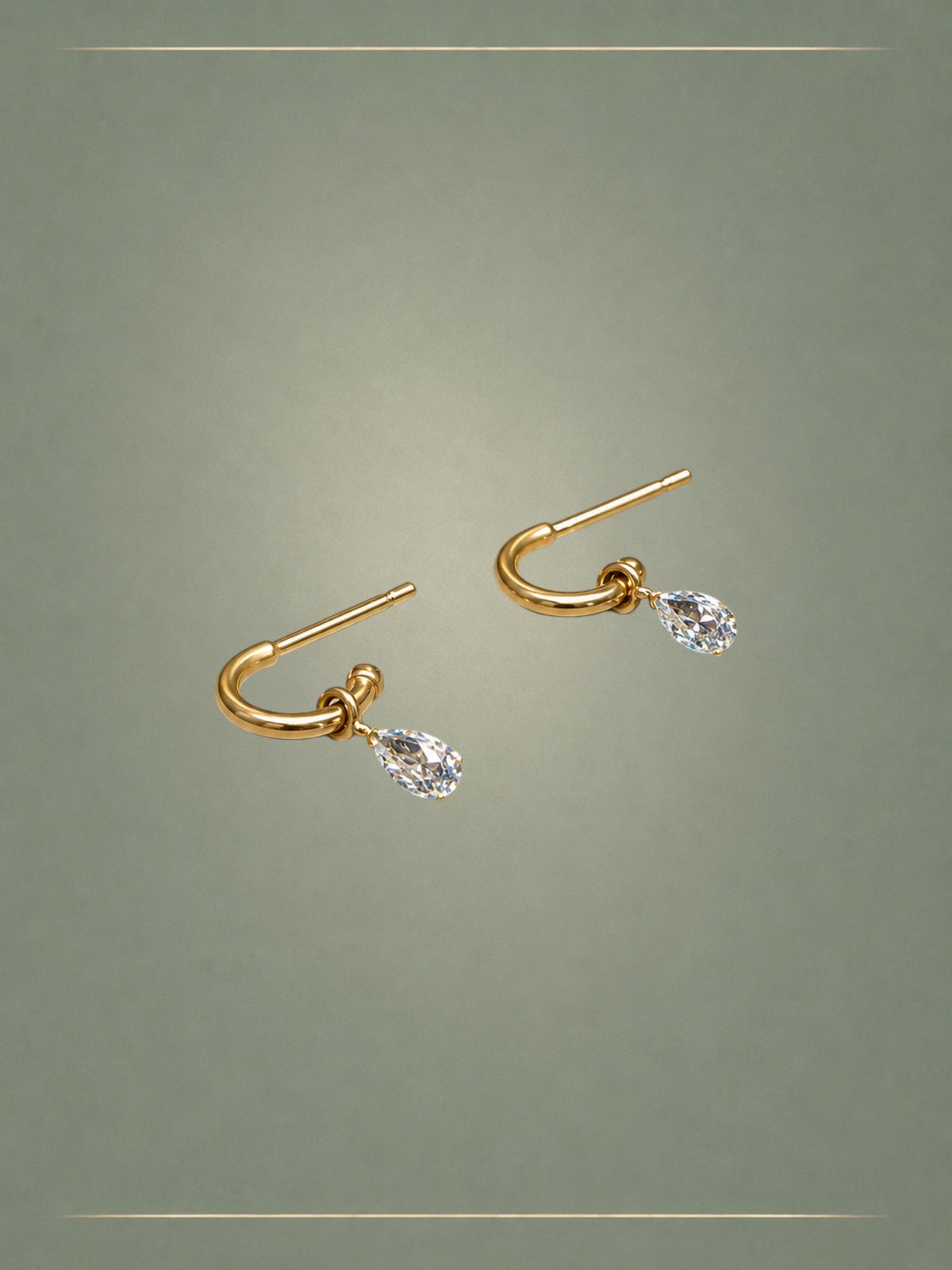 Raw Petal Diamond & Gold Drops Earrings
