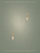 The Dewdrop Oval Cut 1ct Diamond Earrings