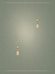 The Dewdrop Oval Cut 1ct Diamond Earrings