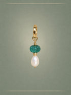 The Awez Emerald, Pearl & Gold  Pendant