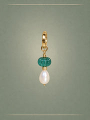 The Awez Emerald, Pearl & Gold  Pendant