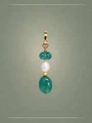 The Padak Emeralds & Pearl Pendant