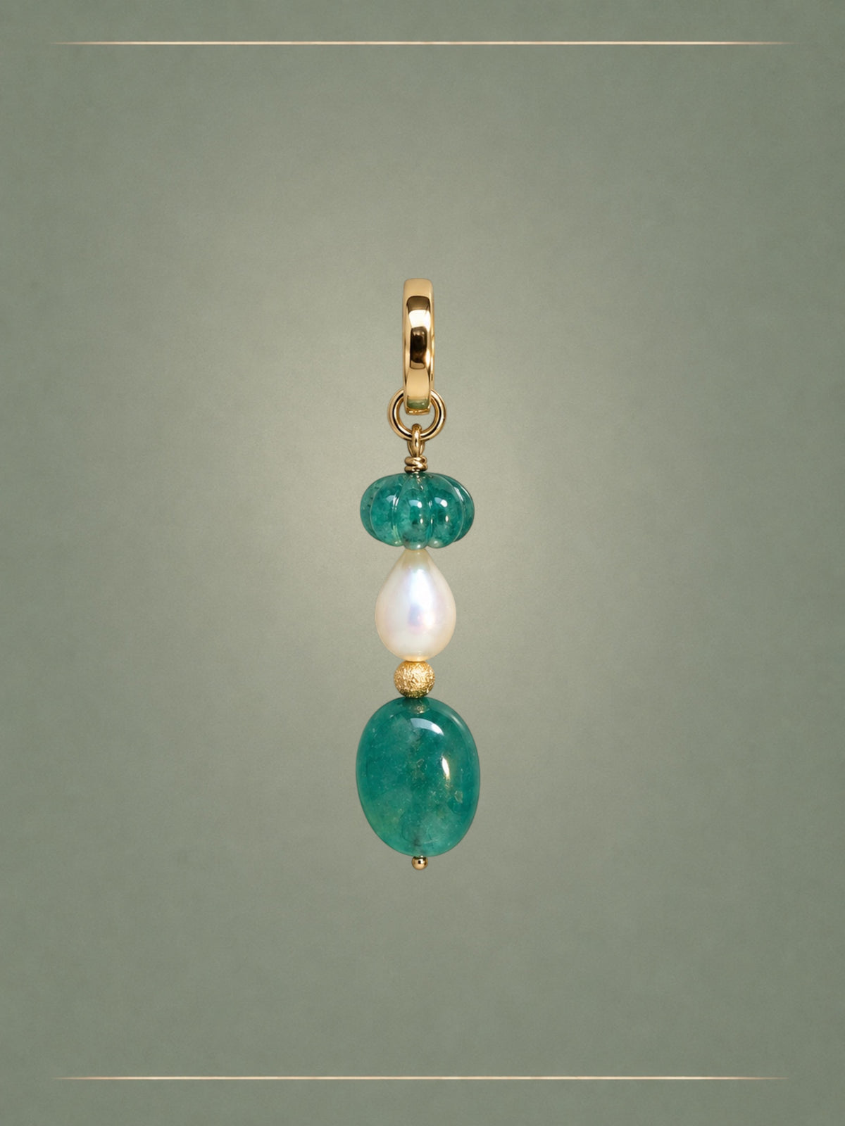 The Padak Emeralds & Pearl Pendant