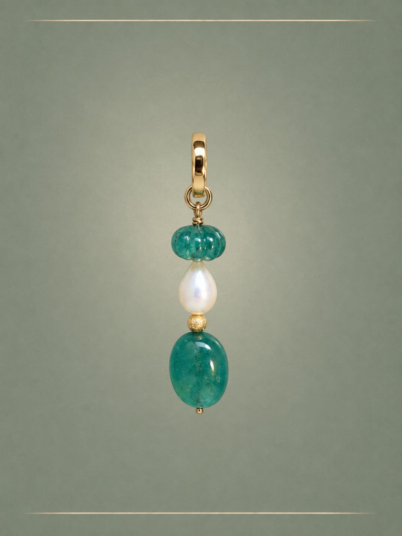 The Padak Emeralds & Pearl Pendant