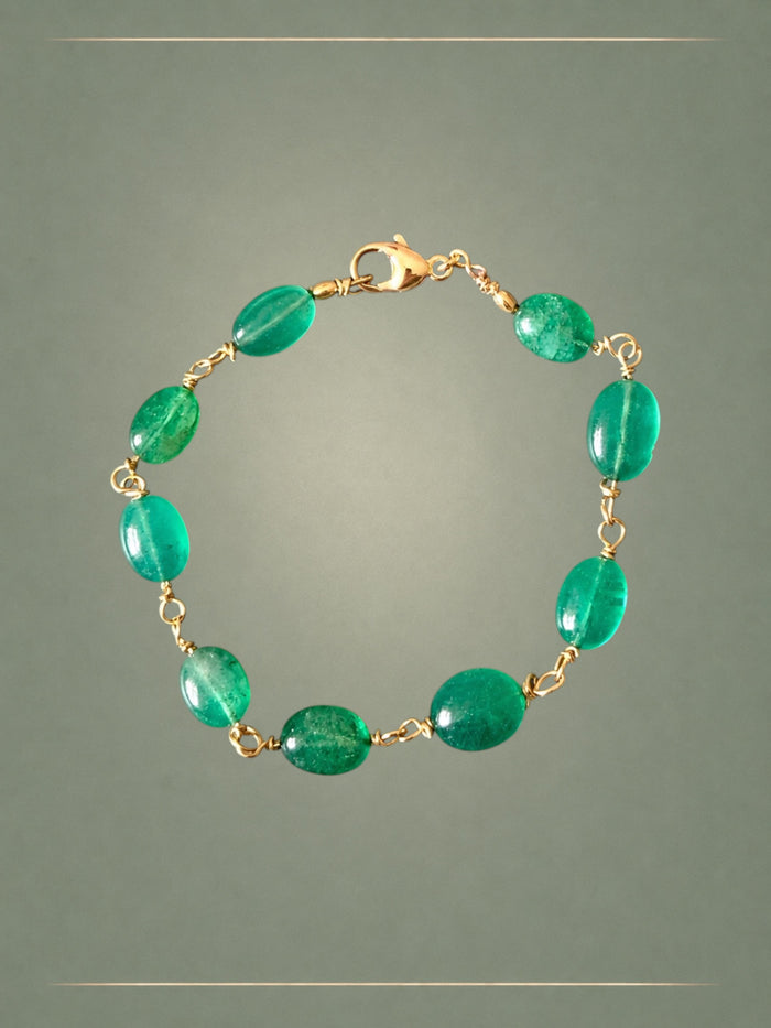 Monolith Emerald & Gold Bracelet