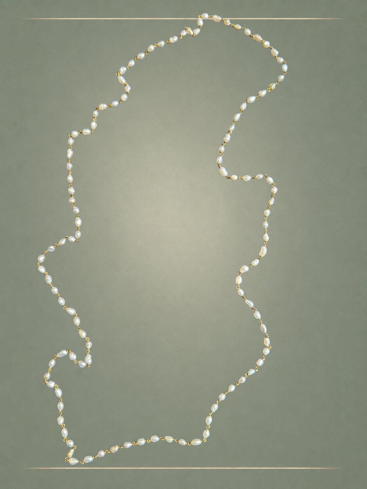 Raw Keshi Gold Y-Necklace