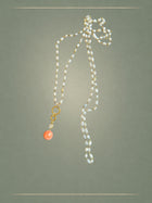 Coral, Diamond & Gold Whisper Pendant