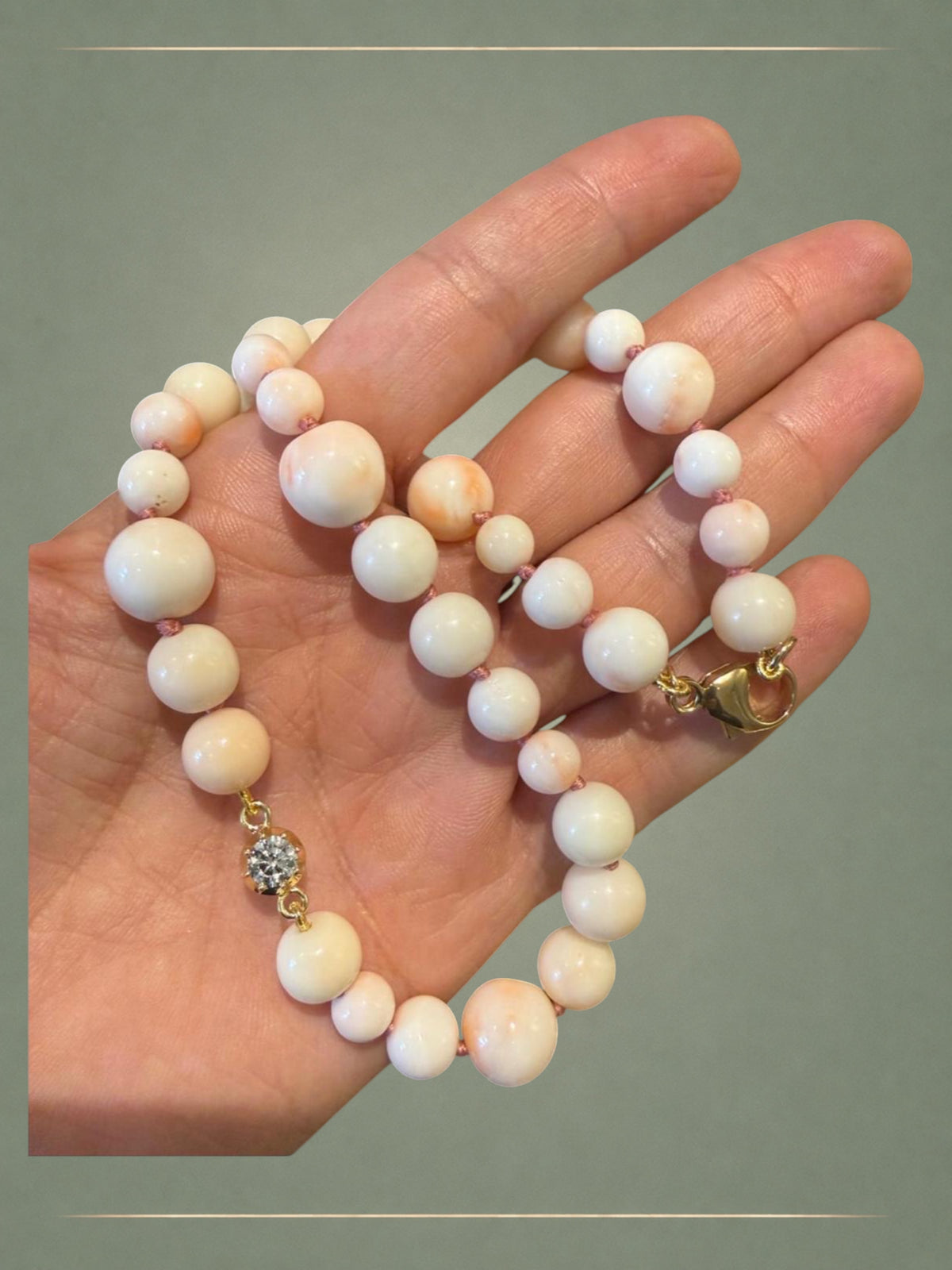 Angel Skin Coral & Ice Necklace