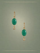 Flow Emerald, Diamond & Gold Hoop Earrings