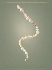 Silk Pearl & Diamond Bracelet