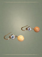Melo Maree Pearl, Diamond & Gold Hoop Earrings