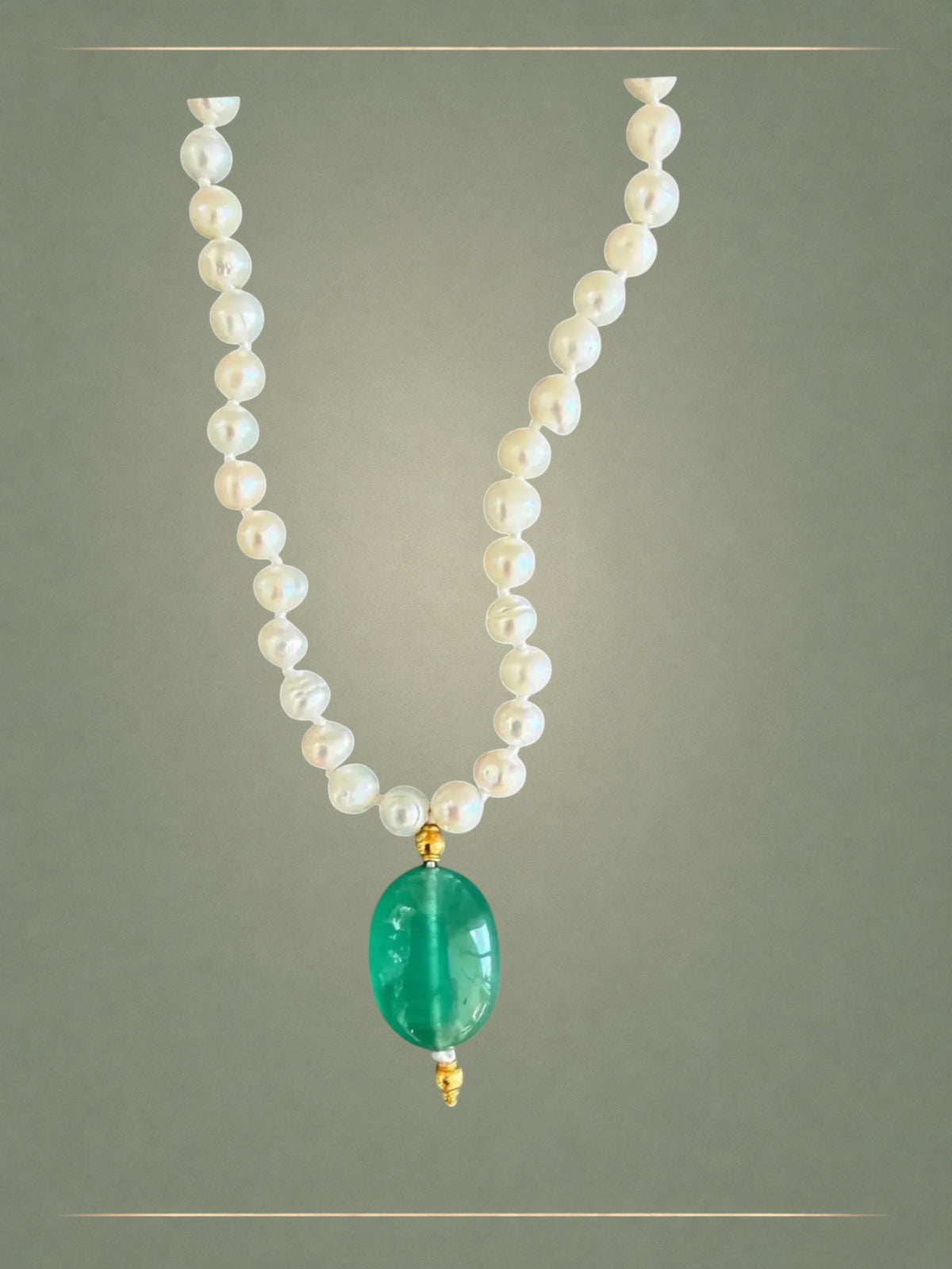 Infinite Emerald Drop Necklace