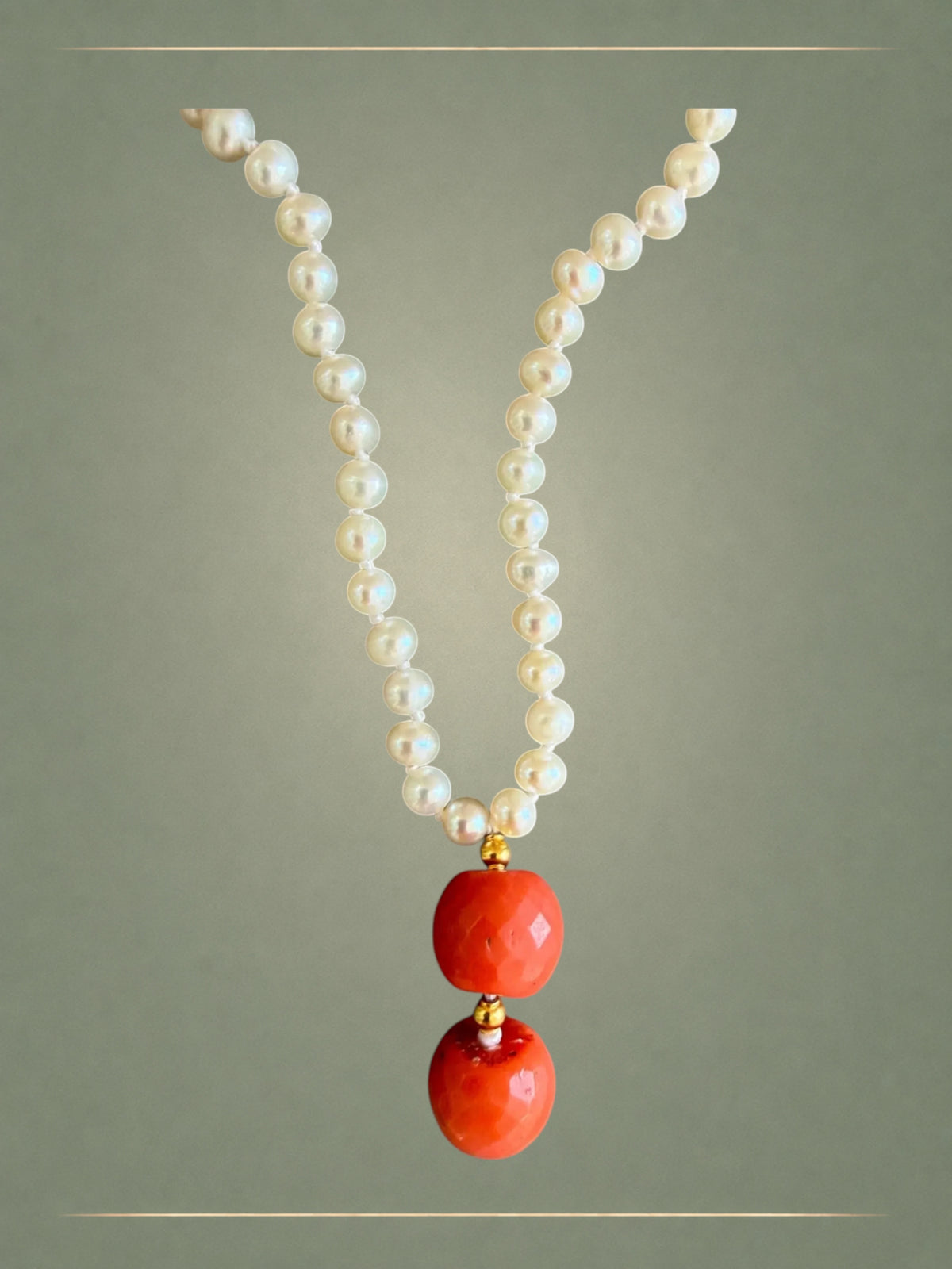 Infinite Coral Drop Necklace