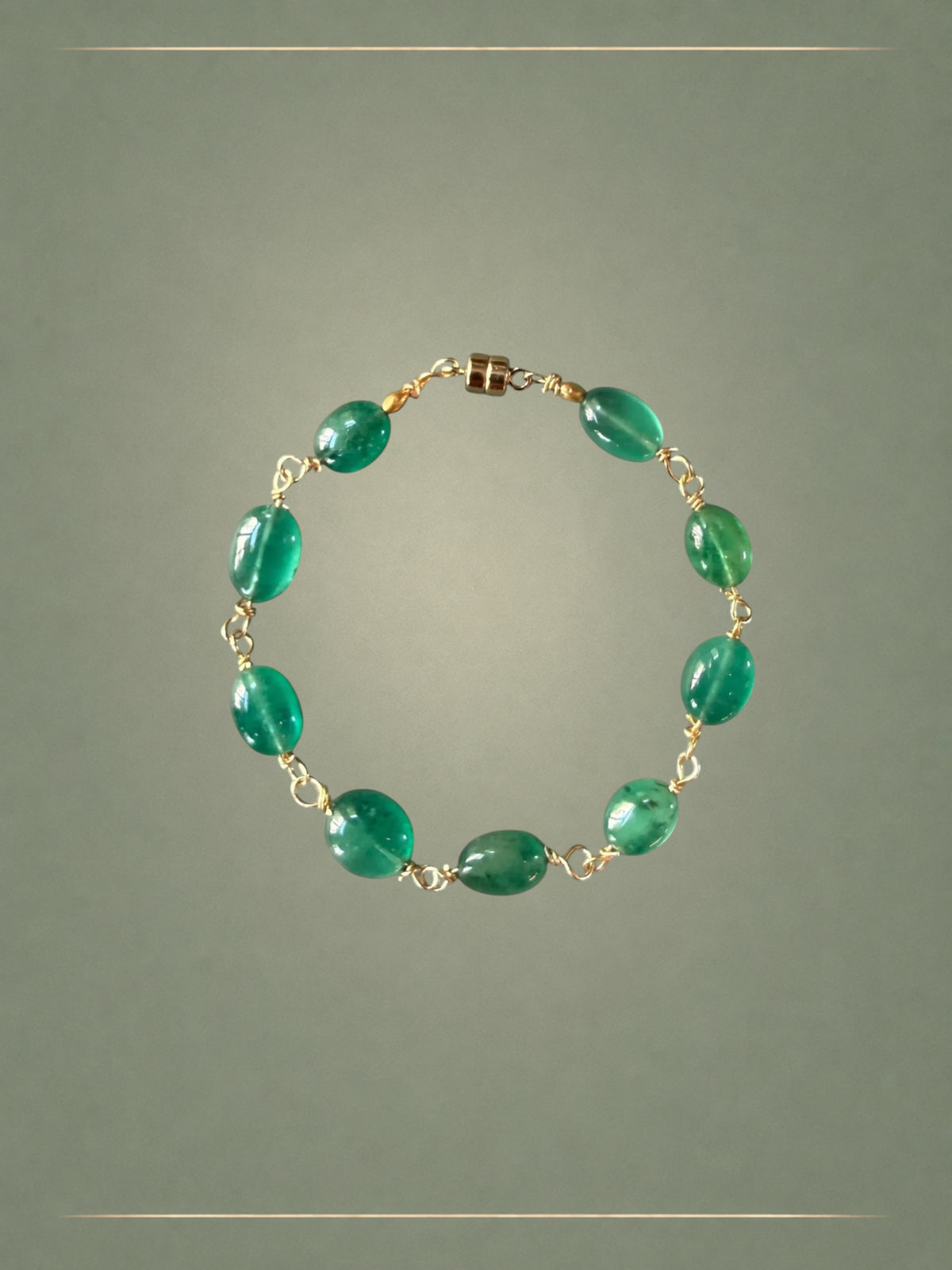 Monolith Emerald & Gold Bracelet