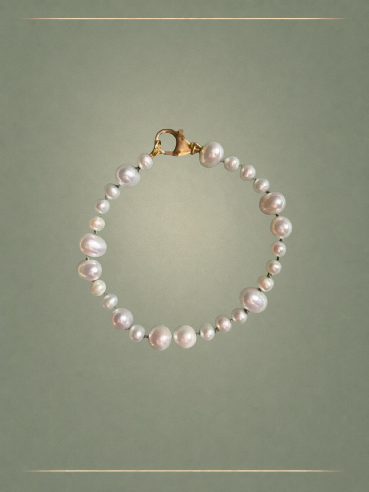 The Lustre Green Thread Eucalyptus Bracelet