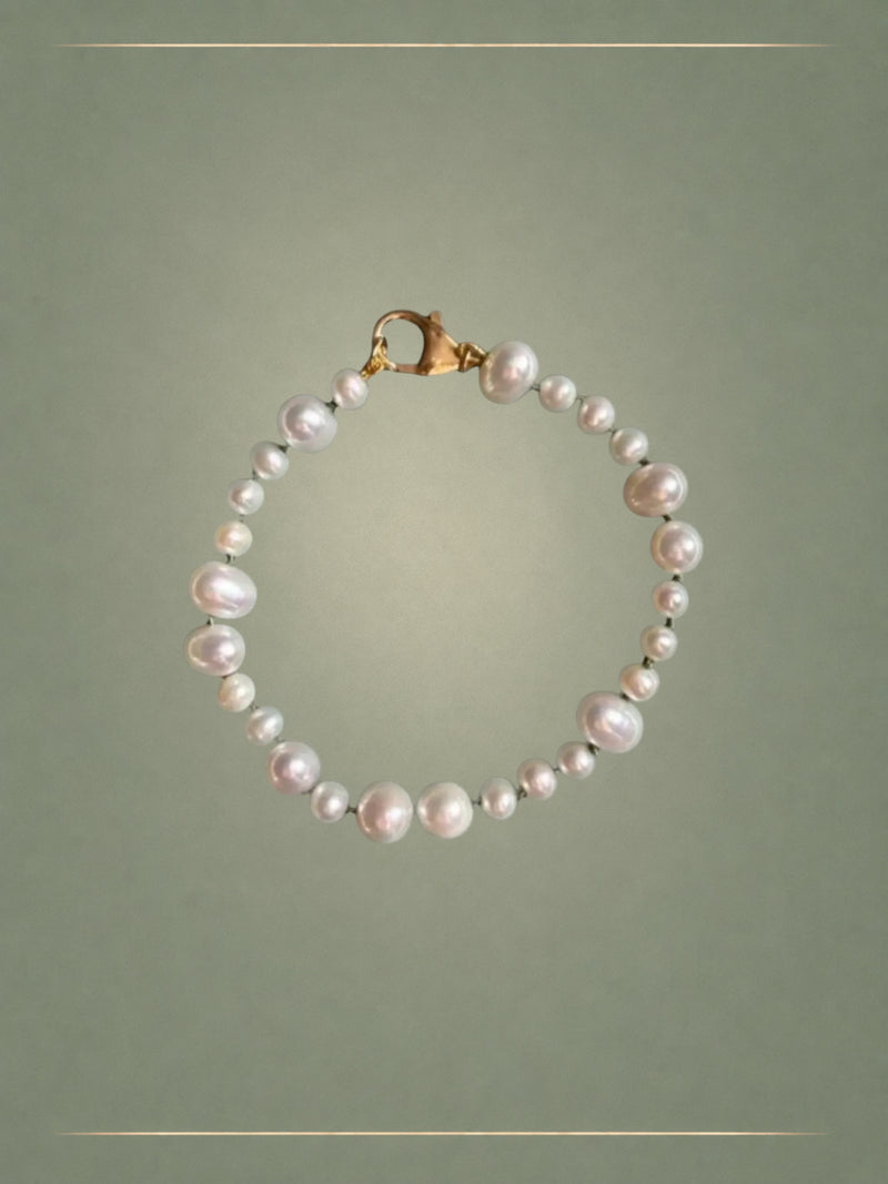 The Lustre Green Thread Eucalyptus Bracelet