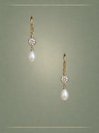 Velvet Pearl, Diamond & Gold Drop Earrings