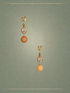 Melo Maree Pearl, Diamond & Gold Hoop Earrings