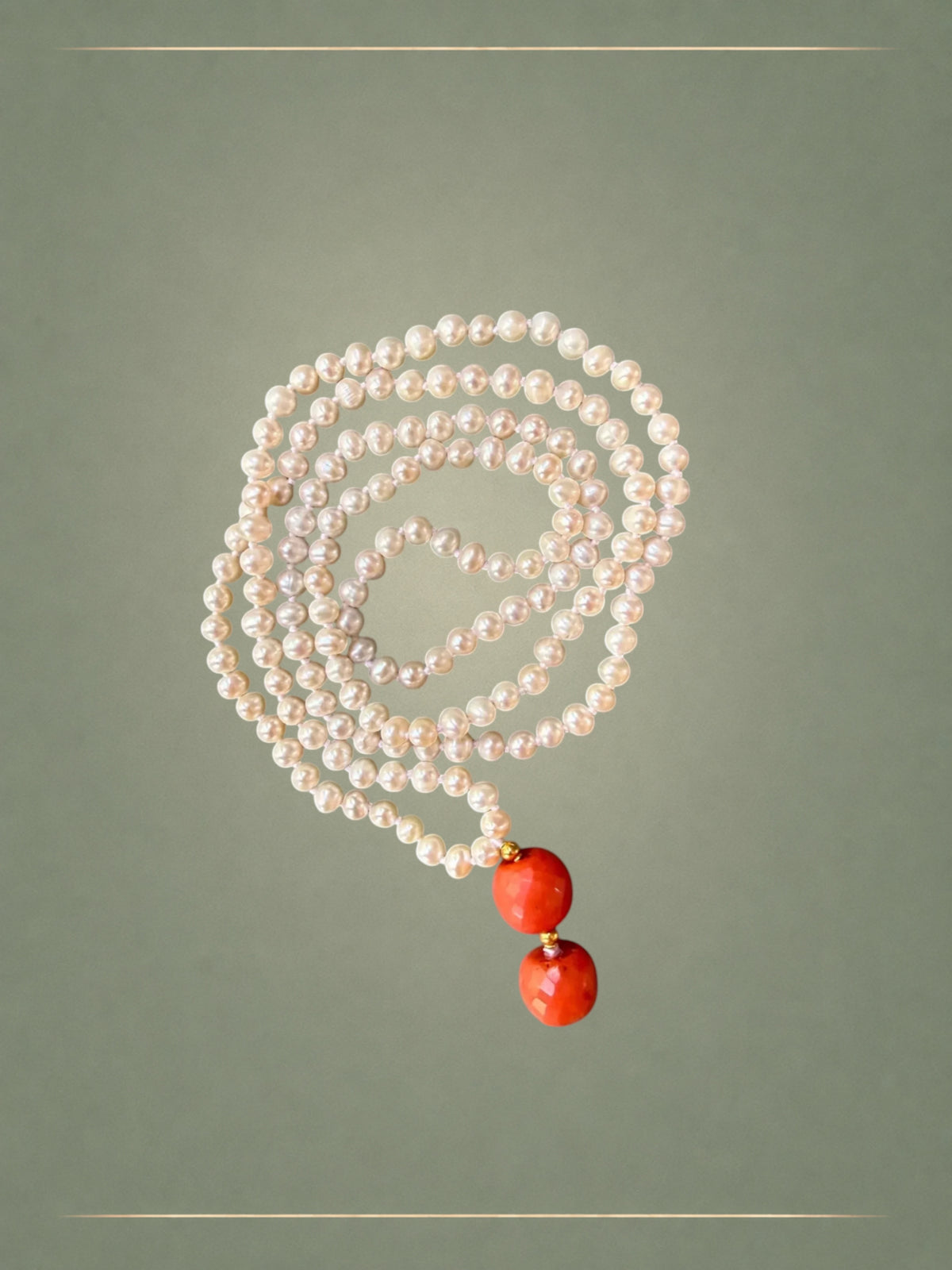 Infinite Coral Drop Necklace