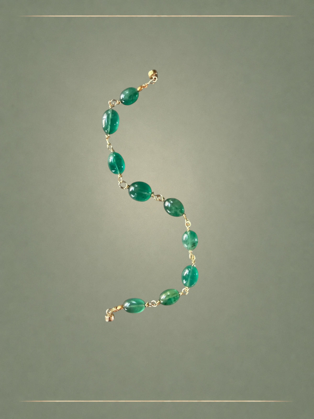 Monolith Emerald & Gold Bracelet