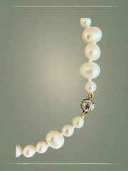 Silk Pearl & Diamond Bracelet