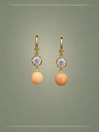 Melo Maree Pearl, Diamond & Gold Hoop Earrings