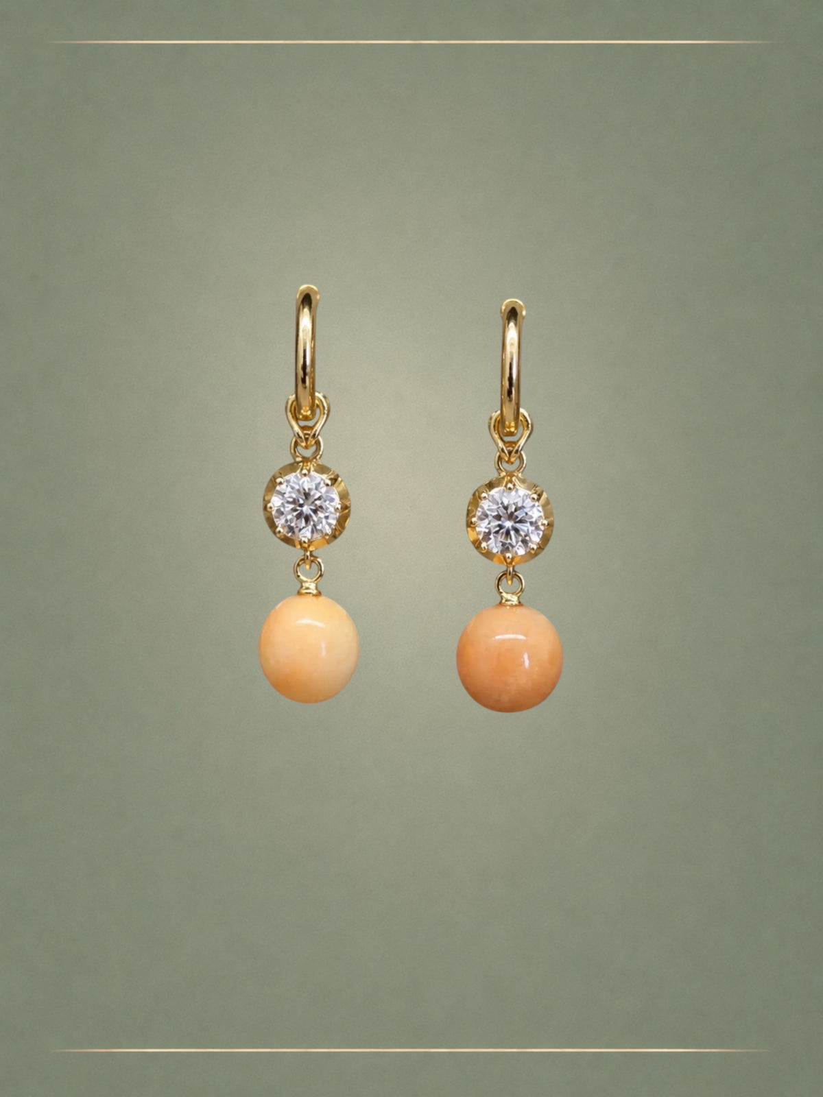 Melo Maree Pearl, Diamond & Gold Hoop Earrings