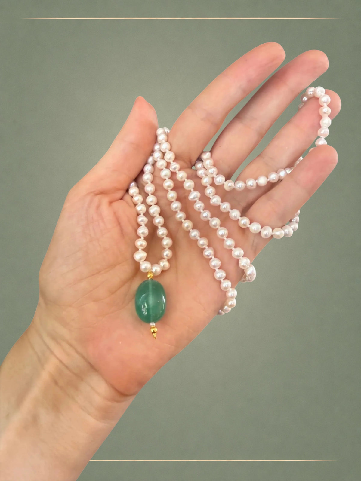 Infinite Emerald Drop Necklace