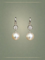 Luminary South Sea Pearl, Diamond & Gold Hoop Earrings
