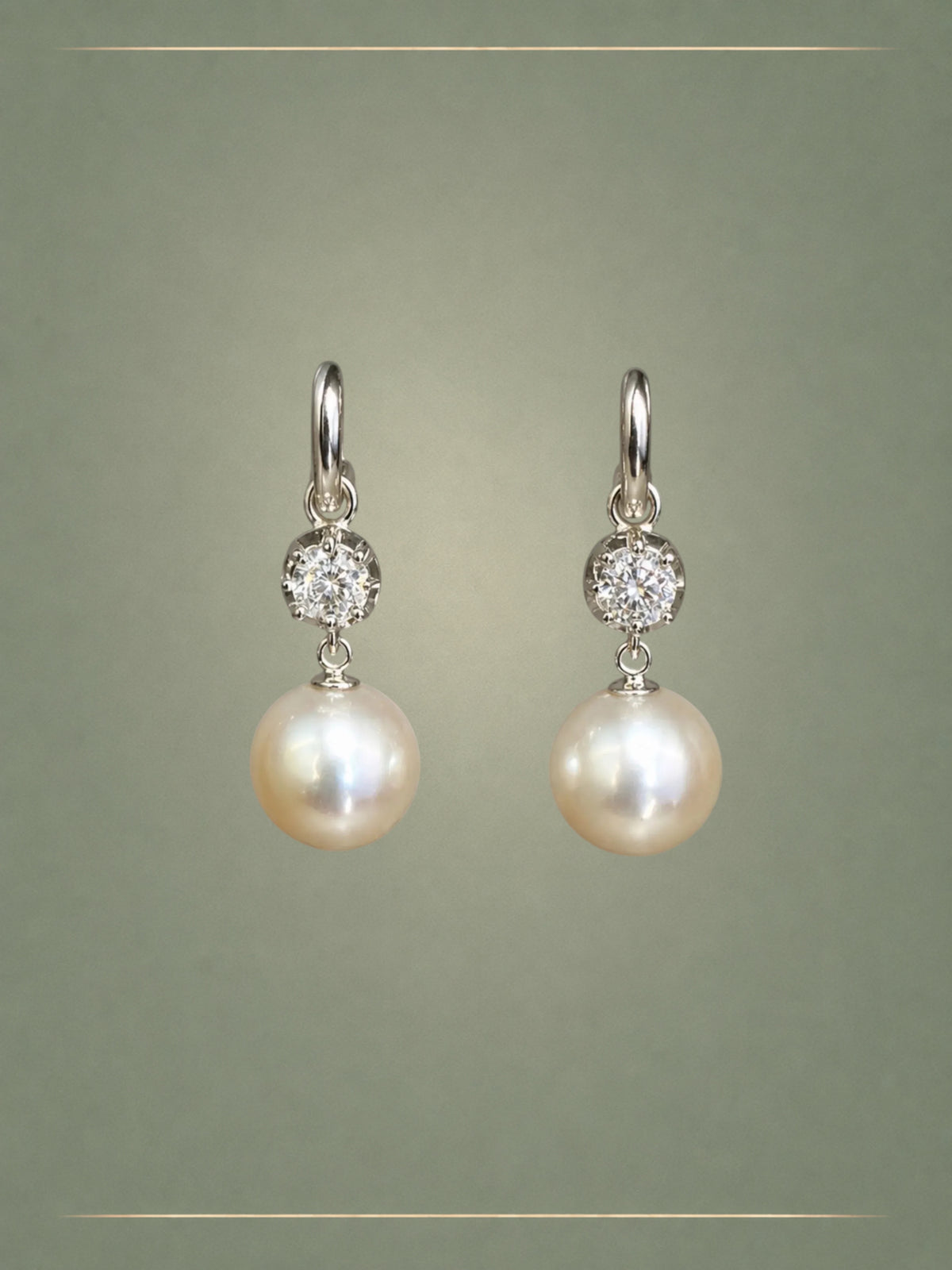 Luminary South Sea Pearl, Diamond & Gold Hoop Earrings