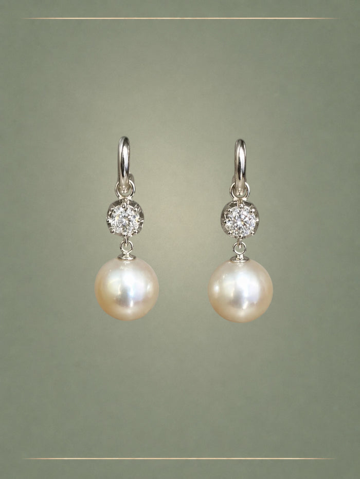 Luminary South Sea Pearl, Diamond & Gold Hoop Earrings