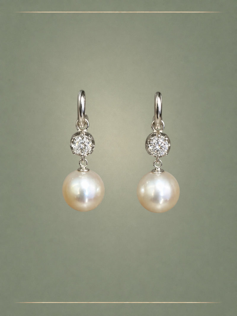 Luminary South Sea Pearl, Diamond & Gold Hoop Earrings